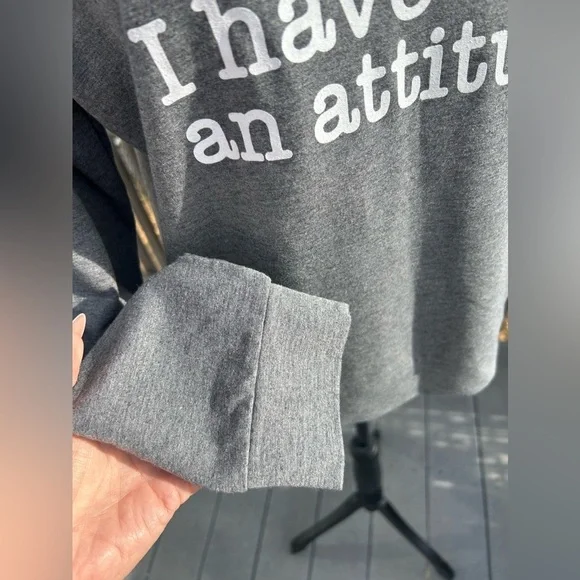 Caramelo “Apparently I Have An Attitude” Funny Sweatshirt PERFECT CONDITION! - Picture 3 of 6
